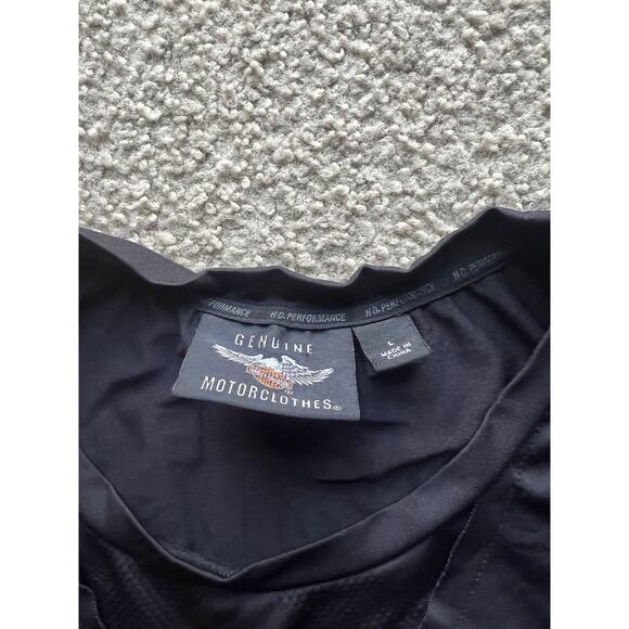 Harley-Davidson Shirt Womens Large Black HD Performance Graphic Motorcycle Biker - Picture 6 of 6